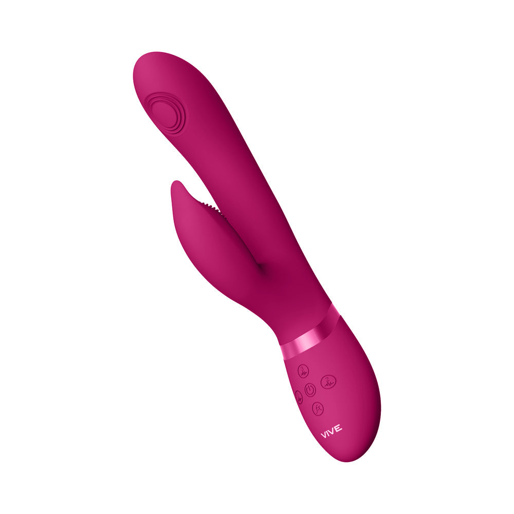 VIVE AIMI RECHARGEABLE SWINGING PULSE-WAVE SILICONE RABBIT VIBRATOR PINK