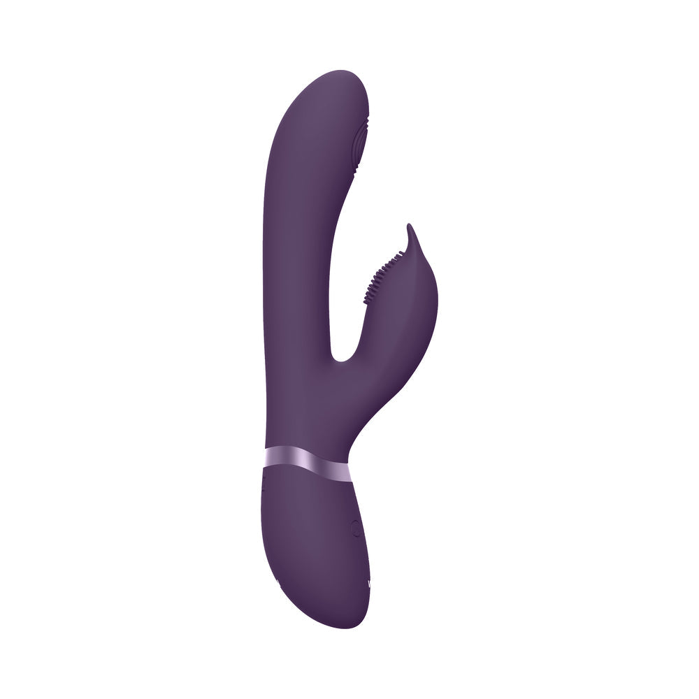 VIVE AIMI RECHARGEABLE SWINGING PULSE-WAVE SILICONE RABBIT VIBRATOR PURPLE