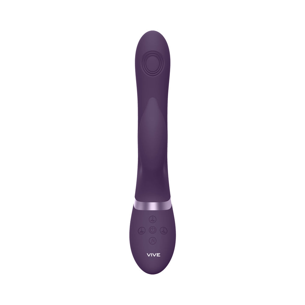 VIVE AIMI RECHARGEABLE SWINGING PULSE-WAVE SILICONE RABBIT VIBRATOR PURPLE