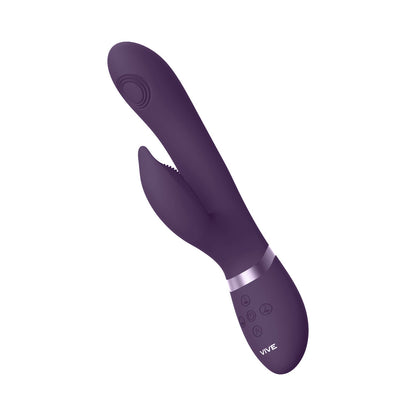 VIVE AIMI RECHARGEABLE SWINGING PULSE-WAVE SILICONE RABBIT VIBRATOR PURPLE