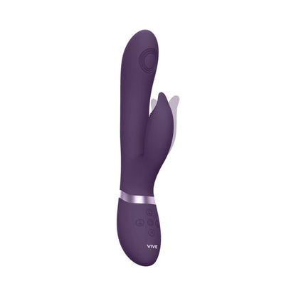 VIVE AIMI RECHARGEABLE SWINGING PULSE-WAVE SILICONE RABBIT VIBRATOR PURPLE