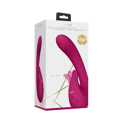 VIVE MIKI RECHARGEABLE PULSE WAVE & FLICKERING DUAL STIMULATION G-SPOT VIBRATOR PINK