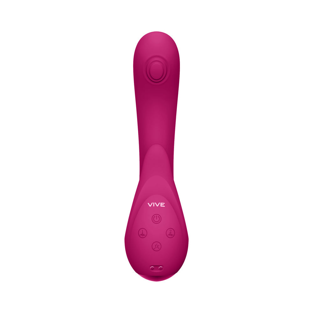 VIVE MIKI RECHARGEABLE PULSE WAVE & FLICKERING DUAL STIMULATION G-SPOT VIBRATOR PINK