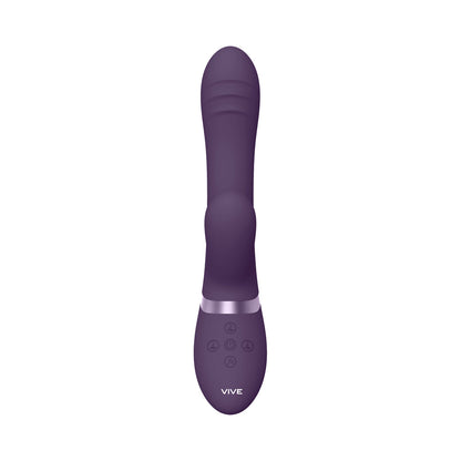 VIVE TANI RECHARGEABLE FINGER MOTION WITH PULSE-WAVE & VIBRATING SILICONE DUAL STIMULATOR PURPLE