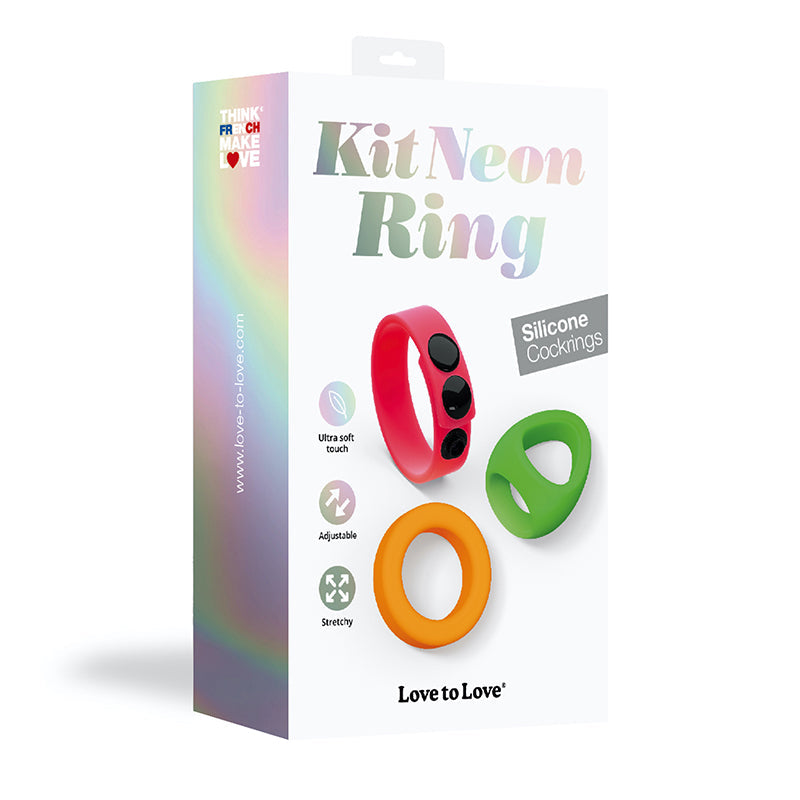 LOVELY PLANET - LOVE TO LOVE KIT NEON RING SILICONE COCKRING SET