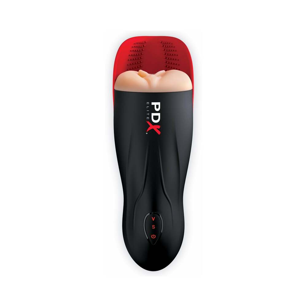PDX ELITE - MASTURBADOR FUCK-O-MATIC VAGINA DOBLE VIBRACIÓN PENE Y TESTÍCULOS