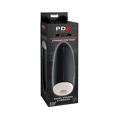 PDX BRANDS - PDX ELITE FAP-O-MATIC RECHARGEABLE VIBRATING SUCTION STROKER