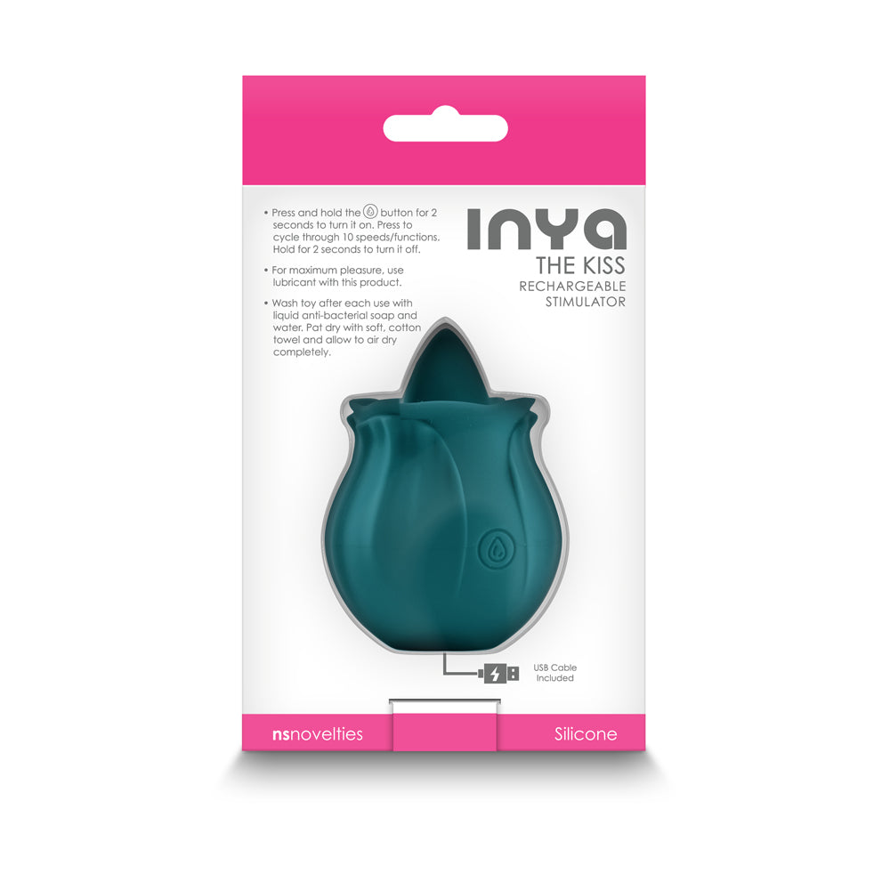 NS NOVELTIES - INYA THE KISS RECHARGEABLE STIMULATOR DARK TEAL