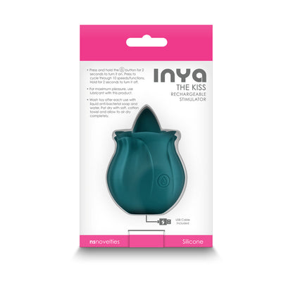 NS NOVELTIES - INYA THE KISS RECHARGEABLE STIMULATOR DARK TEAL