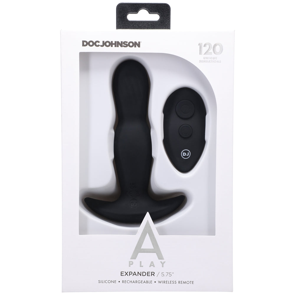 A-PLAY EXPANDER RECHARGEABLE SILICONE ANAL PLUG WITH REMOTE BLACK