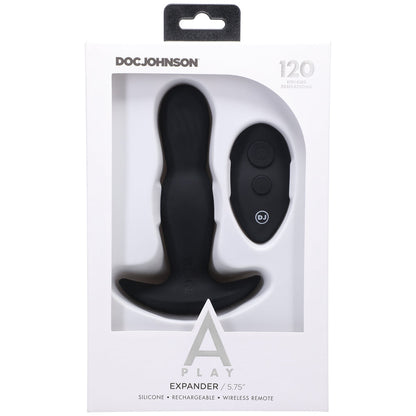 A-PLAY EXPANDER RECHARGEABLE SILICONE ANAL PLUG WITH REMOTE BLACK