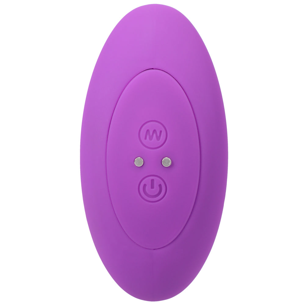 A-PLAY BEADED VIBE RECHARGEABLE SILICONE ANAL PLUG WITH REMOTE PURPLE