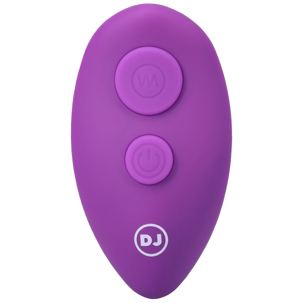 A-PLAY BEADED VIBE RECHARGEABLE SILICONE ANAL PLUG WITH REMOTE PURPLE