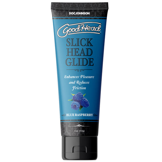 GOODHEAD SLICK HEAD GLIDE BLUE RASPBERRY 4 OZ. BULK