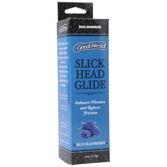 GOODHEAD SLICK HEAD GLIDE BLUE RASPBERRY 4 OZ.