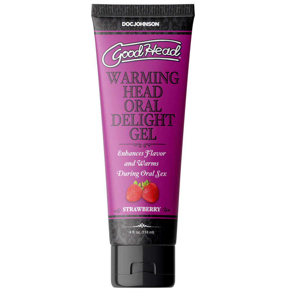 GOODHEAD WARMING HEAD ORAL DELIGHT GEL STRAWBERRY 4 OZ.