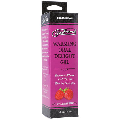 GOODHEAD WARMING HEAD ORAL DELIGHT GEL STRAWBERRY 4 OZ.