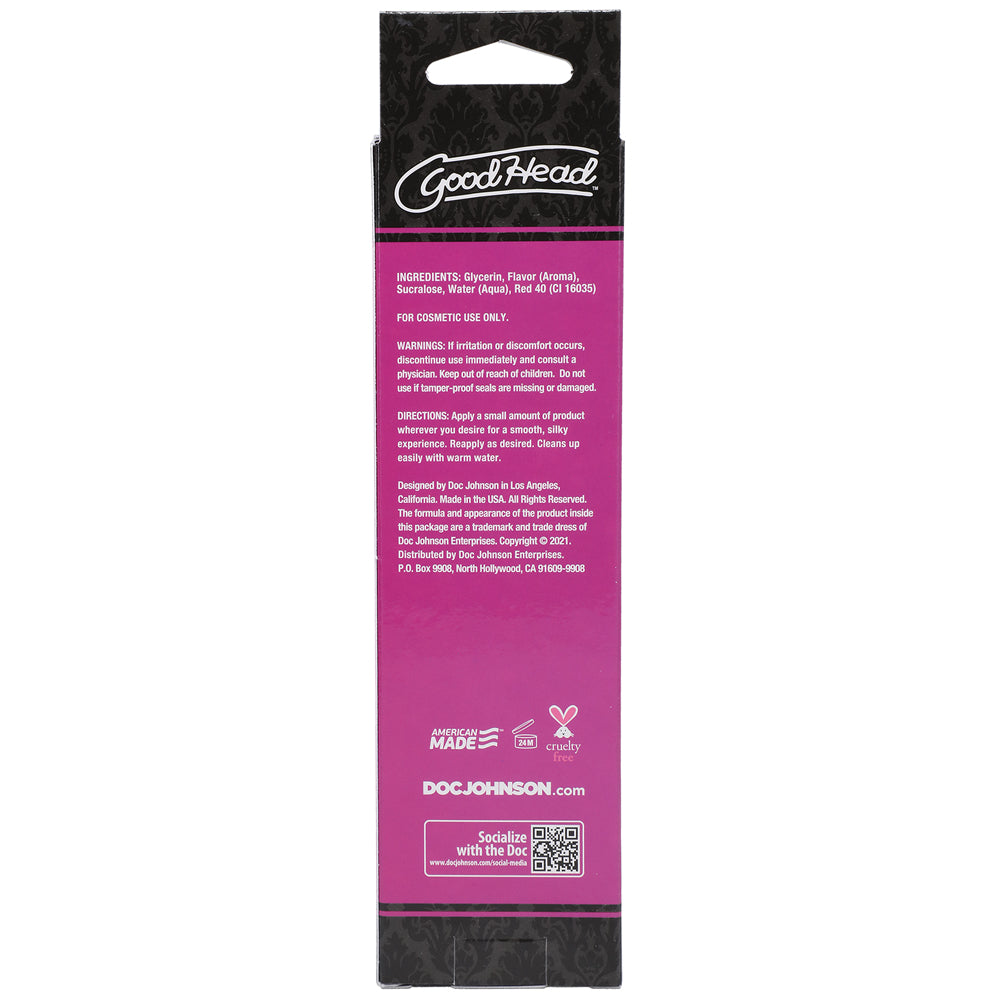 DOC JOHNSON - GOODHEAD WARMING HEAD ORAL DELIGHT GEL STRAWBERRY 4 OZ.