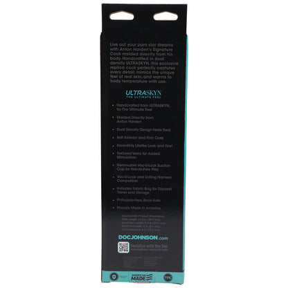 SIGNATURE COCKS ANTON HARDEN 11 IN. ULTRASKYN COCK WITH REMOVABLE VAC-U-LOCK SUCTION CUP