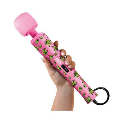 NOVEDADES GLOBALES - MASAJEADOR VARITA DE HIERBA LOCA CON VIBRACIONES DE COLOCÓN ROSA KUSH