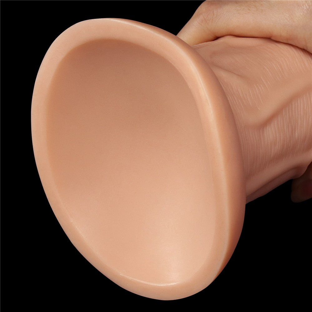 LOVETOY - 8.5'' REALISTIC CURVED DILDO FLESH