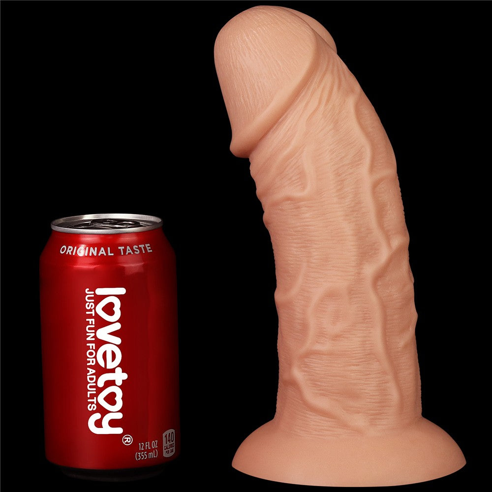 LOVETOY - 8.5'' REALISTIC CURVED DILDO FLESH