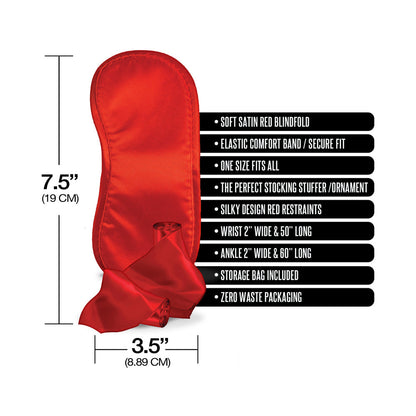 GLOBAL NOVELTIES - NAUGHTY LIST GIFT ADD A LI''L KINK BLINDFOLD WRIST & ANKLE SASHES WITH STORAGE BAG