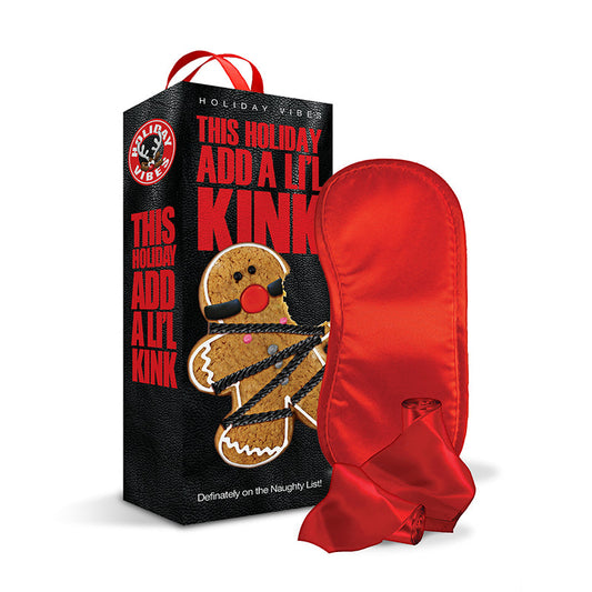 GLOBAL NOVELTIES - NAUGHTY LIST GIFT ADD A LI''L KINK BLINDFOLD WRIST & ANKLE SASHES WITH STORAGE BAG