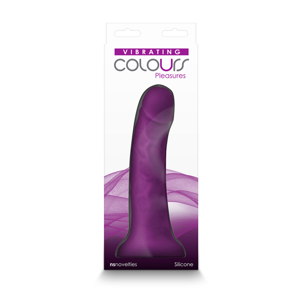 COLOURS PLEASURES 7 IN. VIBRATING DILDO PURPLE