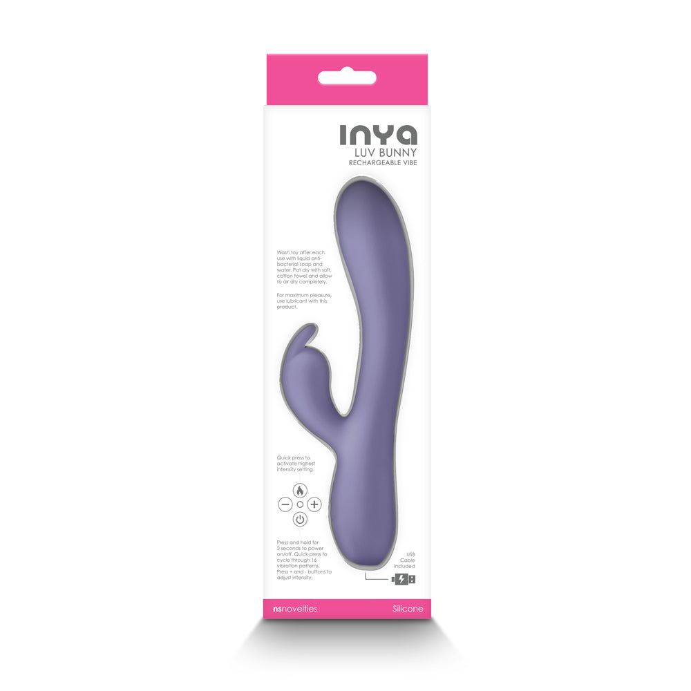 NS NOVELTIES - INYA LUV BUNNY RECHARGEABLE VIBE PURPLE