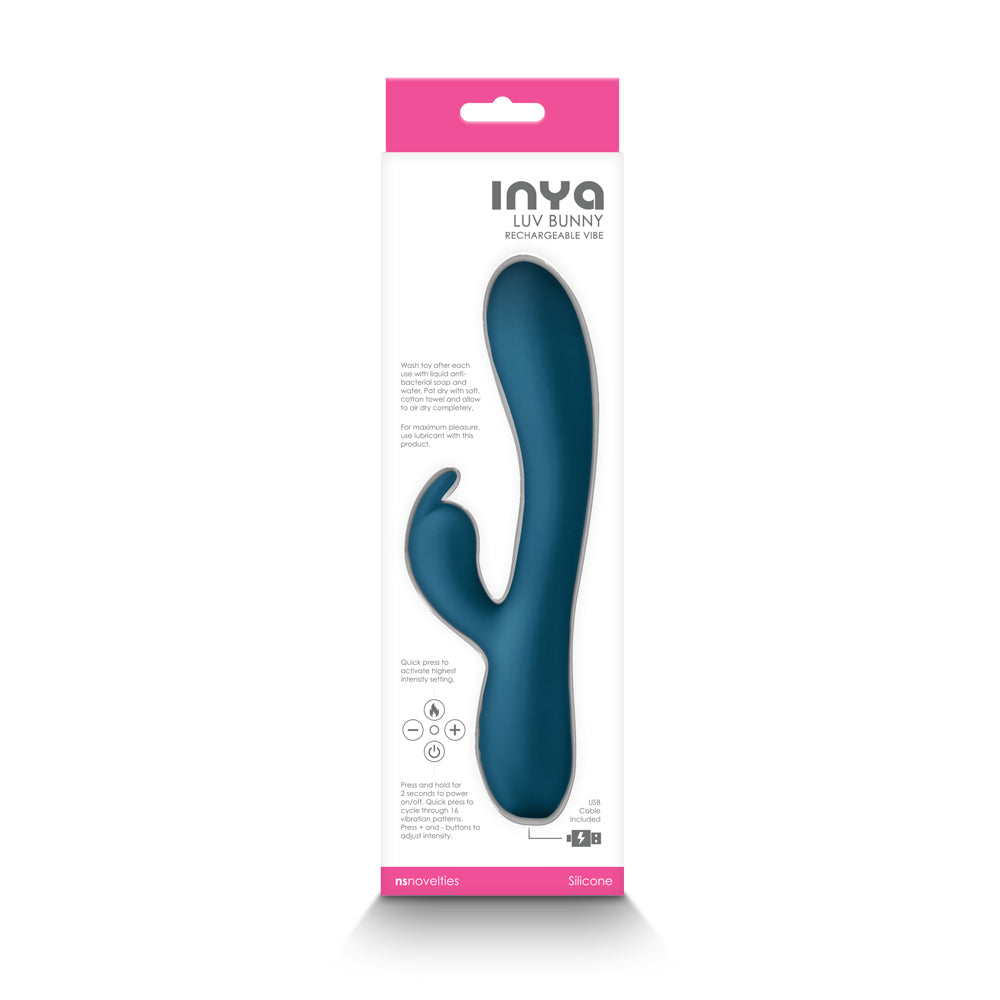 NS NOVELTIES - INYA LUV BUNNY RECHARGEABLE VIBE DARK TEAL