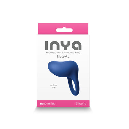 NS NOVELTIES - INYA REGAL RECHARGEABLE VIBRATING RING BLUE