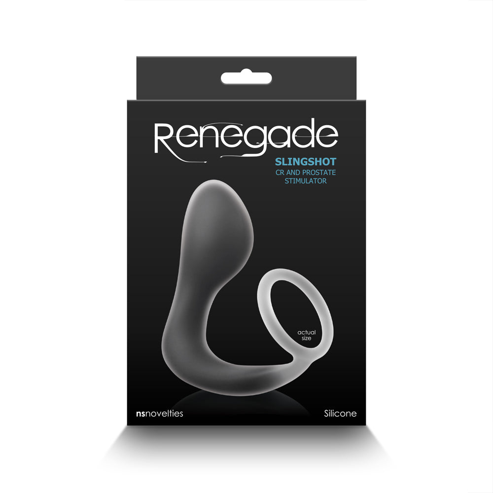 RENEGADE SLINGSHOT COCK RING & PROSTATE STIMULATOR BLACK