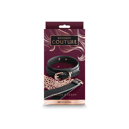 NS NOVELTIES - BONDAGE COUTURE COLLAR & LEASH