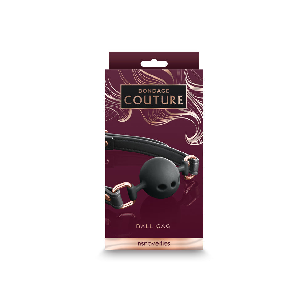 NS NOVELTIES - BONDAGE COUTURE BALL GAG BLACK