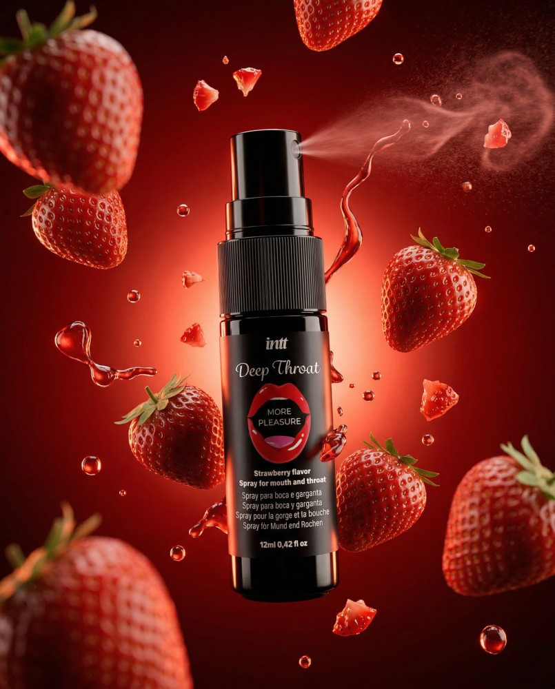 INTT - DEEP THROAT SPRAY 12ML - STRAWBERRY