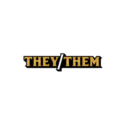 WOOD ROCKET - PRONOUN  THEY/THEM PIN