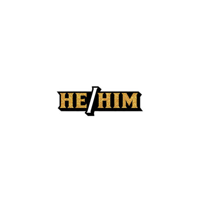 WOOD ROCKET - PRONOUN HE/HIM PIN