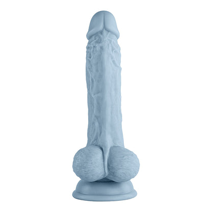 FEMMEFUNN - VORTEX TURBO BALLER 2.0 8.25 IN. VIBRATING ROTATING DILDO LIGHT BLUE
