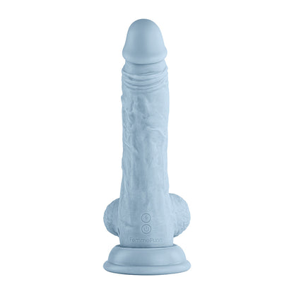 FEMMEFUNN VORTEX TURBO BALLER 2.0 8.25 IN. VIBRATING ROTATING DILDO LIGHT BLUE