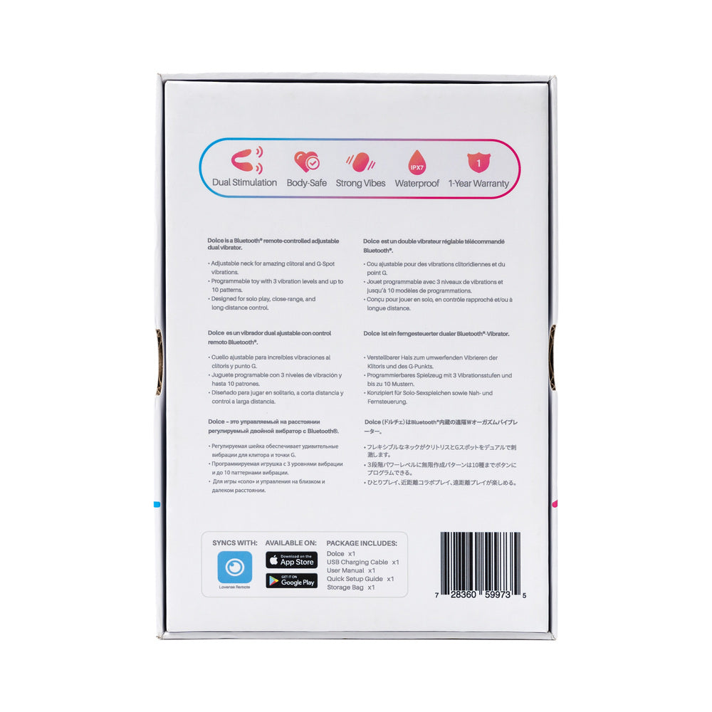 LOVENSE DOLCE BLUETOOTH ADJUSTABLE DUAL VIBRATOR