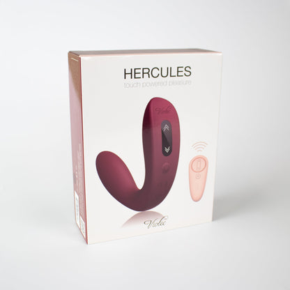 HERCULES REMOTE C-SHAPE VIBRATING PLUG WINE RED