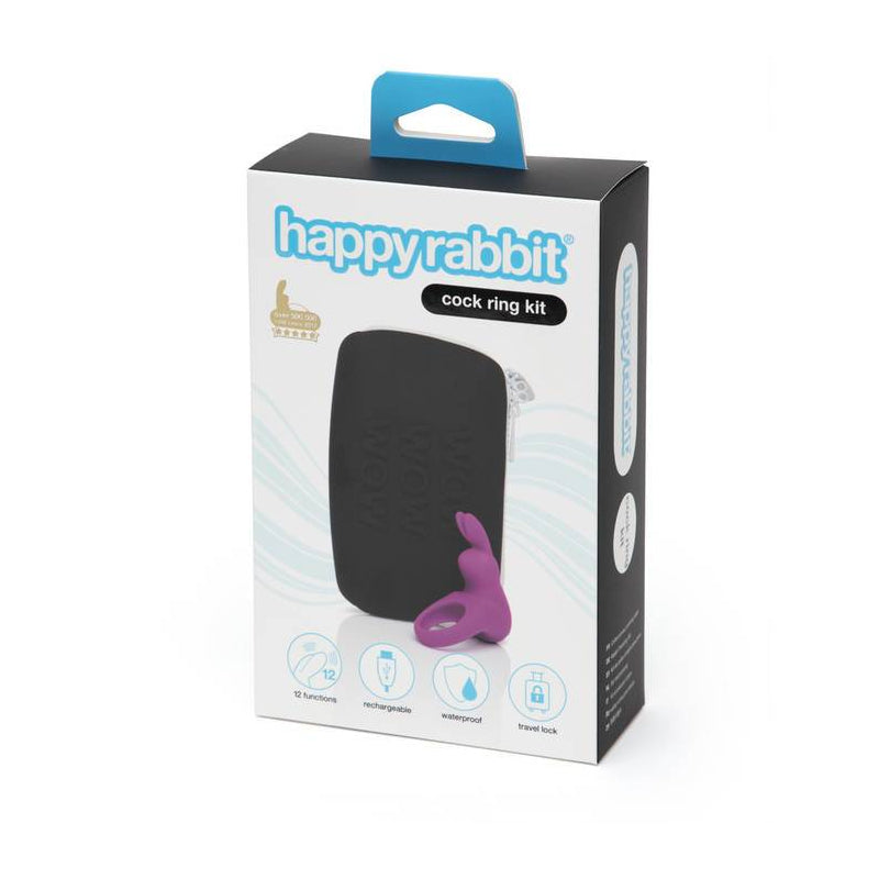 HAPPY RABBIT - 2-PIECE RECHARGEABLE SILICONE COCKRING KIT