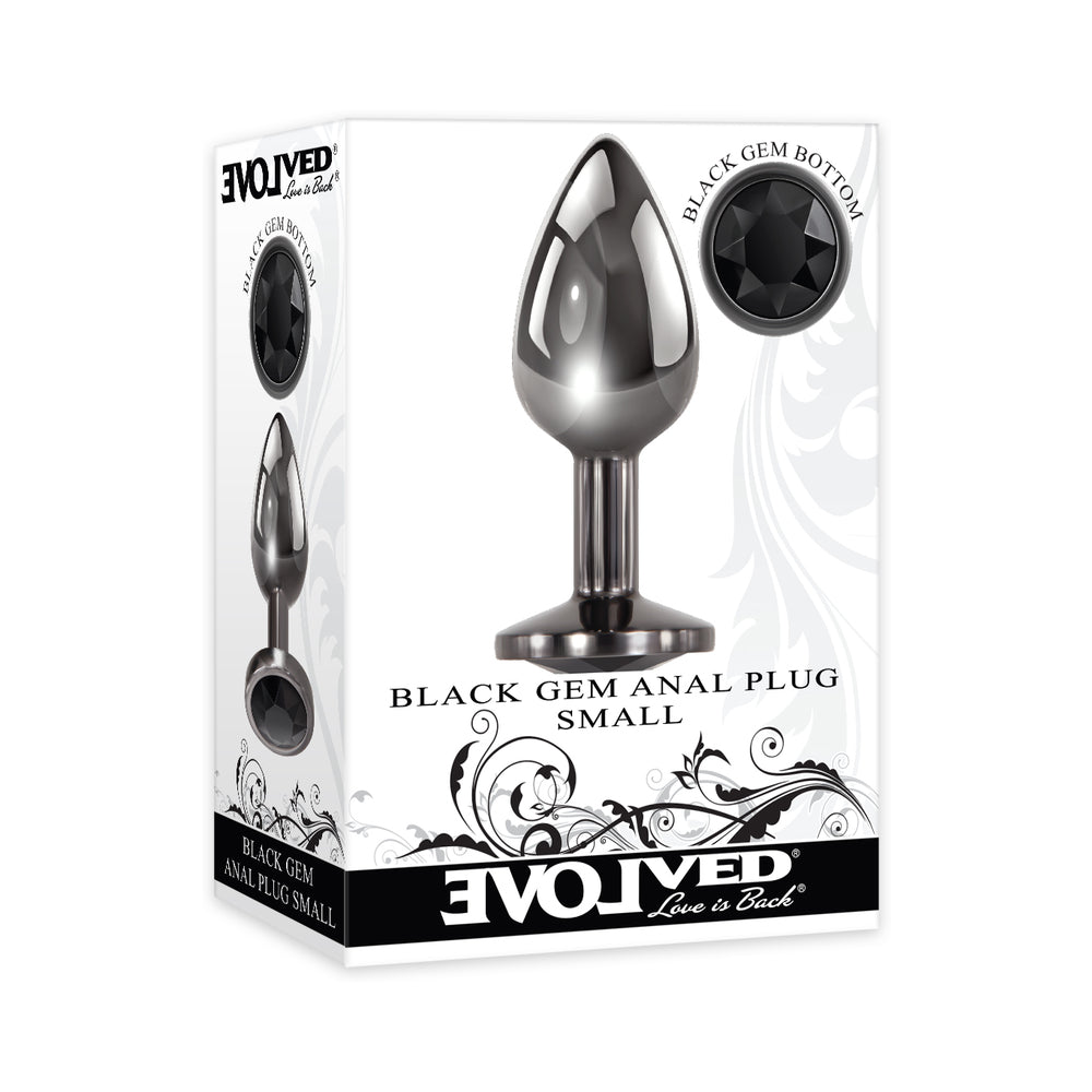 EVOLVED - TAPÓN ANAL GEMA NEGRA PEQUEÑO