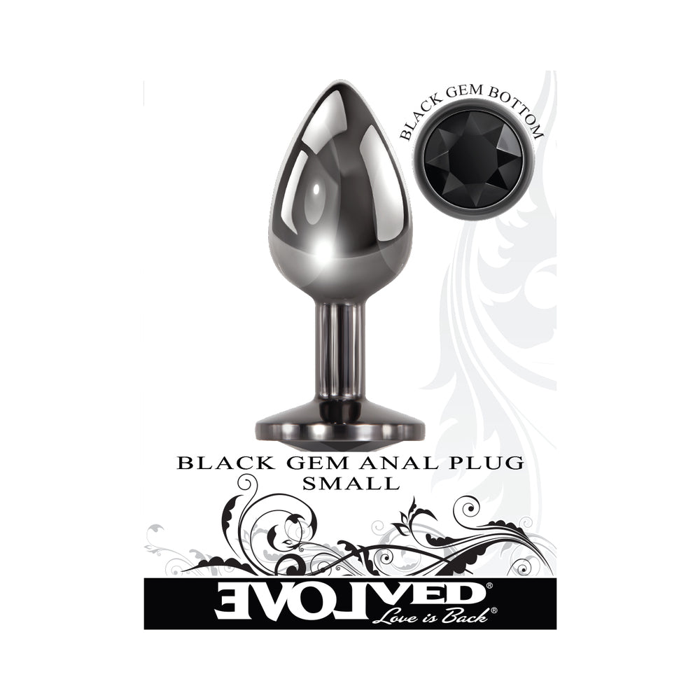 EVOLVED - TAPÓN ANAL GEMA NEGRA PEQUEÑO