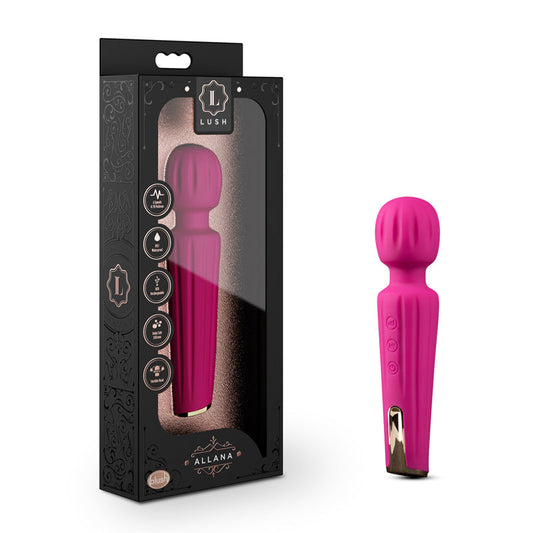 BLUSH - LUSH ALLANA RECHARGEABLE SILICONE WAND VIBRATOR VELVET