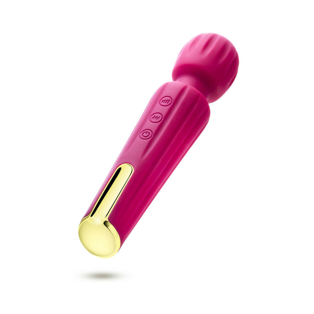 BLUSH - LUSH ALLANA RECHARGEABLE SILICONE WAND VIBRATOR VELVET