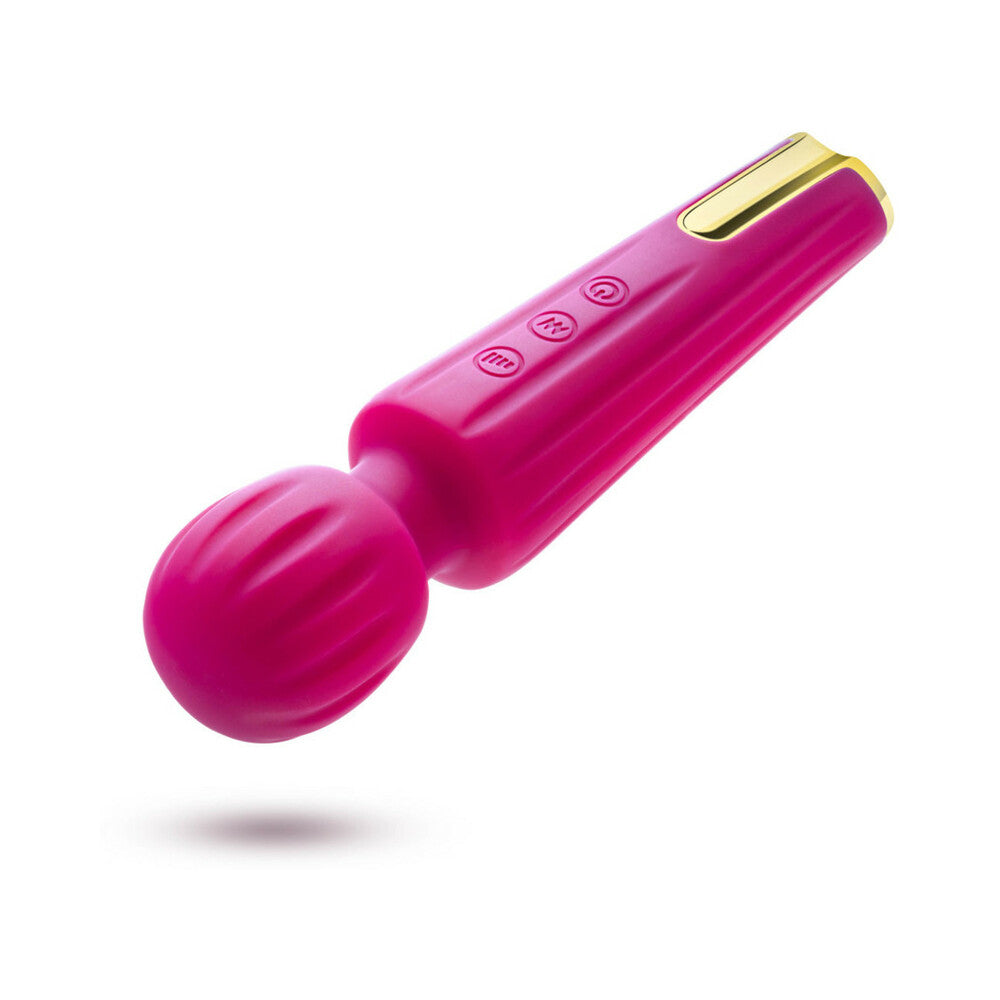 BLUSH - LUSH ALLANA RECHARGEABLE SILICONE WAND VIBRATOR VELVET
