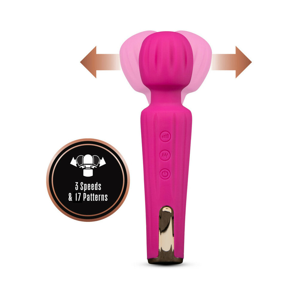 BLUSH - LUSH ALLANA RECHARGEABLE SILICONE WAND VIBRATOR VELVET