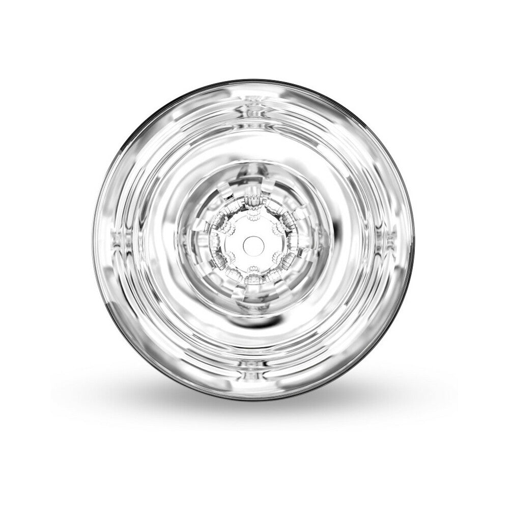 M FOR MEN SOFT + WET MAGNIFIER SELF-LUBRICATING SEE-THROUGH STROKER CLEAR